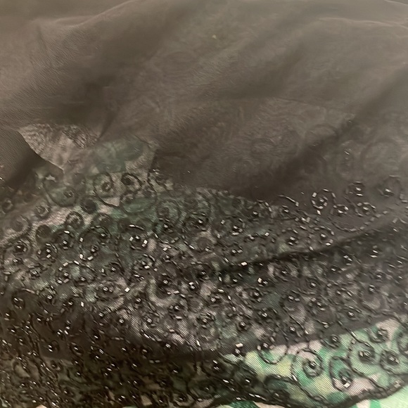 Beautiful black beaded wrap/ scarf/shawl - Picture 2 of 2